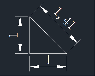 CAD中如何繪制長(zhǎng)度是帶根號(hào)的直線(xiàn)？