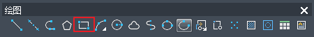 CAD畫不同類型的矩形