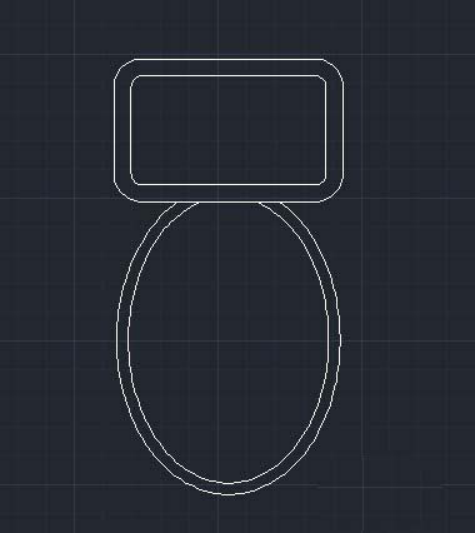 CAD繪制馬桶平面圖實(shí)例